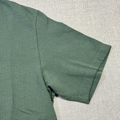 Scotch & Soda Shirt Mens M Green Waffle Crewneck Short Sleeve Stretch Amsterdam