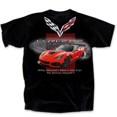 Joe Blow T’s Chevy Corvette Why Want My Car To Drive Itself? Mens T-Shirt C7 ZRI