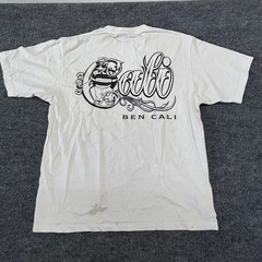 Shaka Wear T-Shirt Mens Size XL White Ben Cali Graphic Heavy Cotton Streetwear