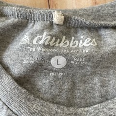 Chubbies T-shirt Mens Size Large Sky’s Out Thighs Out Gray Summer Sun Funny