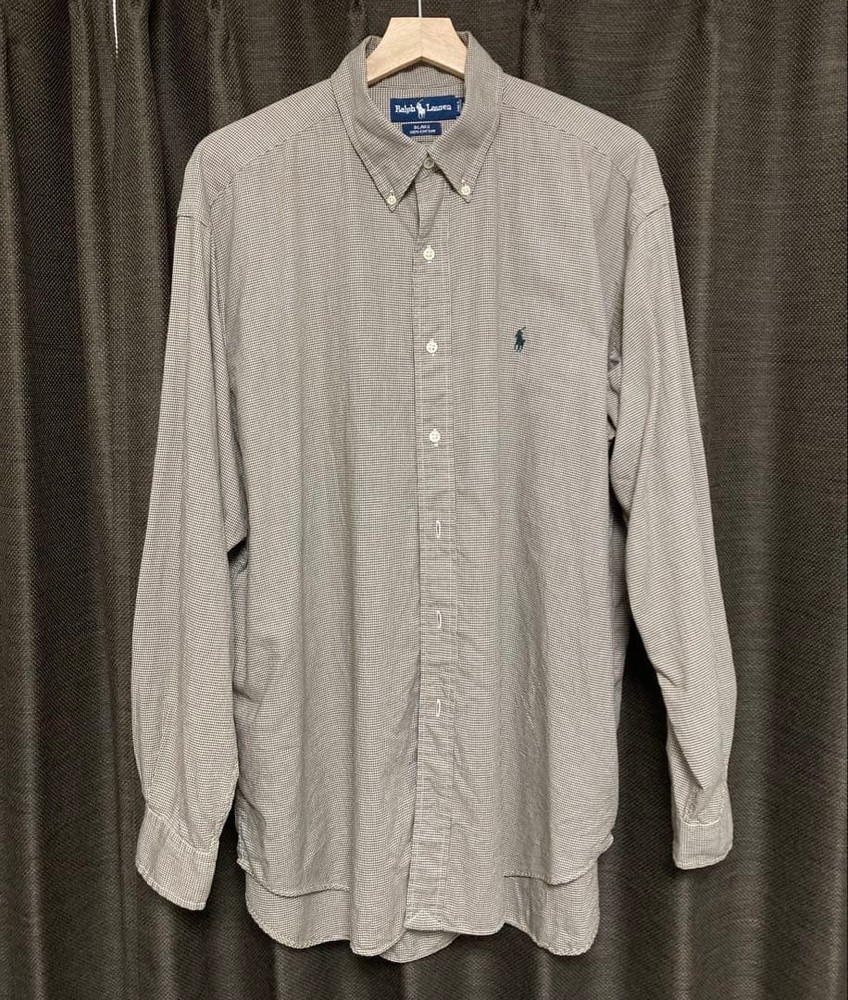 Ralph Lauren BLAKE Houndstooth Long Sleeve BD Shirt XXL For 14Y+ Japan
