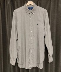 Ralph Lauren BLAKE Houndstooth Long Sleeve BD Shirt XXL For 14Y+ Japan