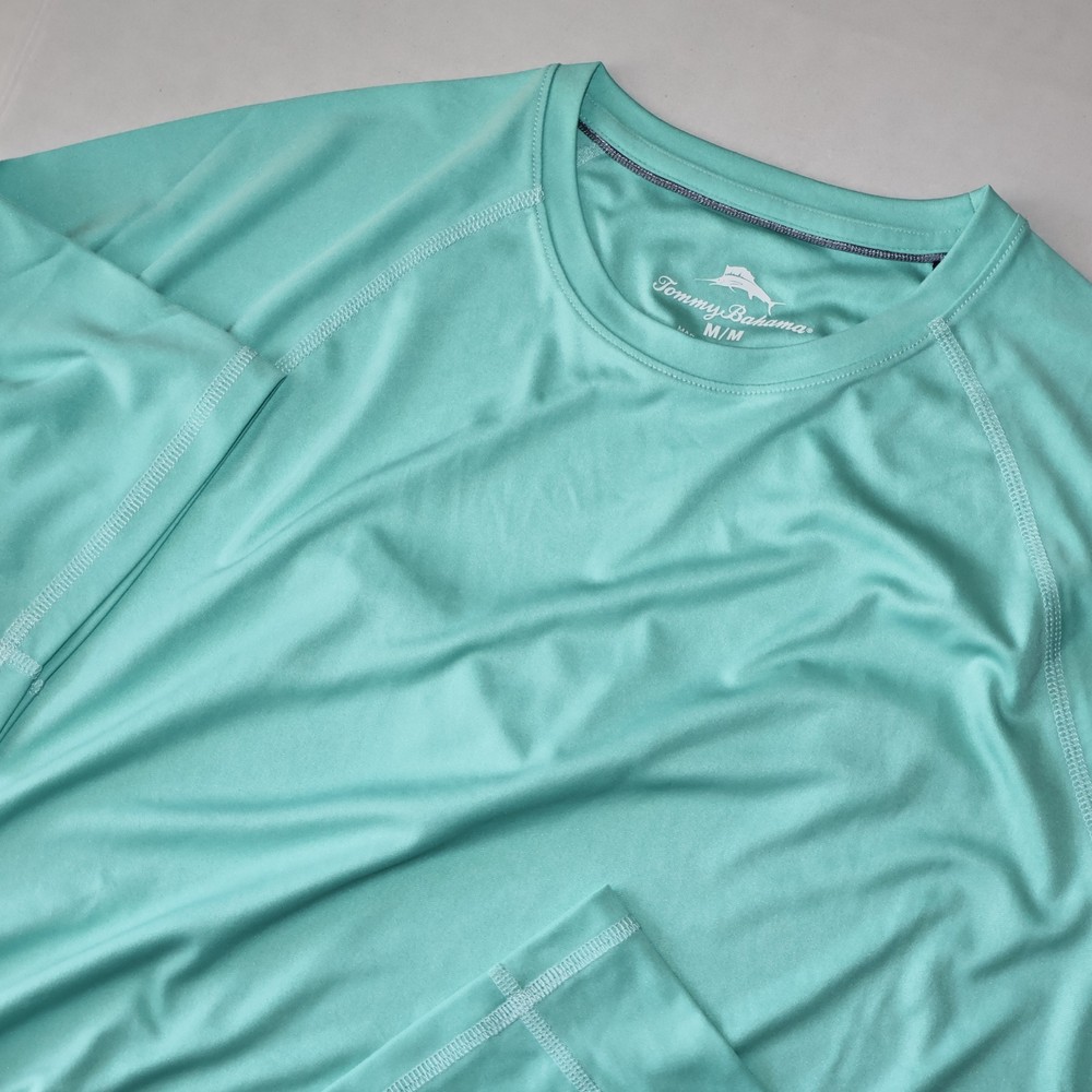 Tommy Bahama T Tee Shirt Performance Rash Guard Mint Green SS New Medium M