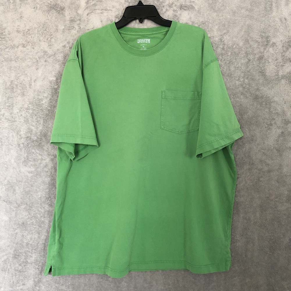 Duluth Trading Co Longtail T Tee Shirt Green Relaxed Short Sleeve Large Mens