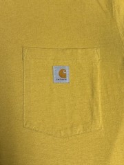 Carhartt Short-Sleeve Pocket Tee In Yellow Size Large Relaxed Fit