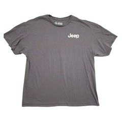 Jedco Jeep Mens 2X T-Shirt Charcoal Gray American Tradition Dogs Wrangler