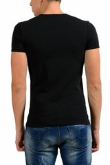 Versace Collection Men’s Black Stretch Crewneck Short Sleeve T-Shirt M L XL