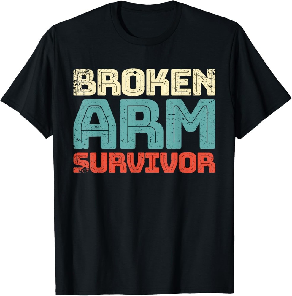 Broken Arm Shoulder Surgery Injury Retro Funny Gift T-Shirt