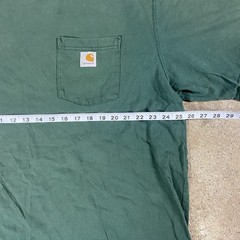 Carhartt T-Shirt Size XL Tall Green Loose Fit Short Sleeve Crew Neck Work Wear