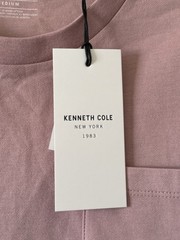 Kenneth Cole Medium 100% Cotton Mauve Knit Pocket Spring T-Shirt NWT $49