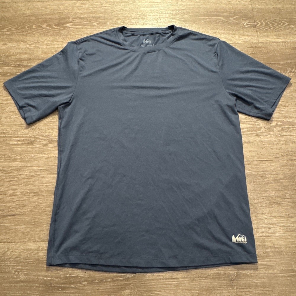 REI Co-op Shirt Mens S Blue Performance Gorpcore Hiking Tee Base Layer Outdoor