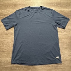 REI Co-op Shirt Mens S Blue Performance Gorpcore Hiking Tee Base Layer Outdoor