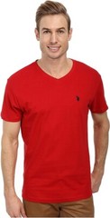 U.S. Polo Assn Men’s V-CREW Neck T-Shirts Tee Red Size XL NEW