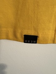 KREW Yellow Pocket T-Shirt Medium Skate Streetwear Rare Graphic Tee