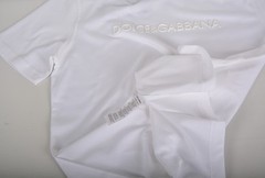 Men’s Dolce & Gabbana White Tonal Logo T-Shirt Men’s Size Medium