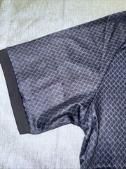 Retro Open Collar Polo In Square Geo Print XL -Brand- Tailored Athlete