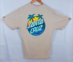 The Original SANTA Cruz SKATEBOARD T-Shirt Short Sleeve Size M Medium Beige