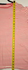 Polo Ralph Lauren T Shirt Mens XL Coral Cream Striped Pocket Pony Tee