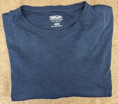 KIRKLAND Signature Men’s Short Sleeve 100% Cotton T-Shirt(Blue,XL)NWOTD