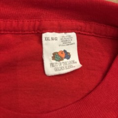Vintage Fruit of the Loom Sleeveless Pocket T Shirt XXL Red Atlantic City