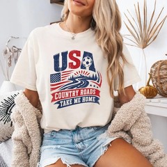 USA Country Roads Take Me Home Unisex T-Shirt