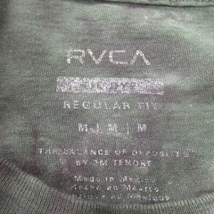 RVCA Shirt Mens Medium Short Sleeve Crew Neck Outdoors Gray Lightweight
