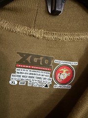 Peckham USMC FROG Flame Resistant Long Sleeve Shirt Coyote Brown Mens LARGE NEW