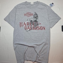 Harley-Davidson Shirt Mens Medium Tall Gray Big Sky Great Falls Montana Biker