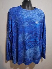 Realtree Fishing Shirt Men’s XL Blue Aquatic Nautical Coastal Summer lightweight