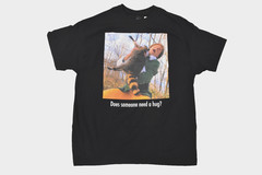 Elf Movie Does Someone Need A Hug Funny Buddy And Raccoon Black Shirt NWT Large