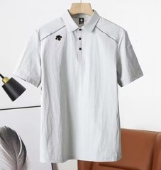 Men New Descente Cotton Breathable Sports Quick Drying Short Sleeves T-shirt