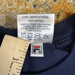 Vintage FILA Ducatti Course Puff Print Made in USA Navy T shirt Size M