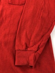 VTG 80s Hi Cru Stedman Deadstock Blank Soft Thin Long Sleeve Red Pocket T-Shirt