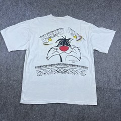 Vtg 90’s Tweety Bird Sylvester Men’s T-Shirt Motorcycle Double Graphic Size XL