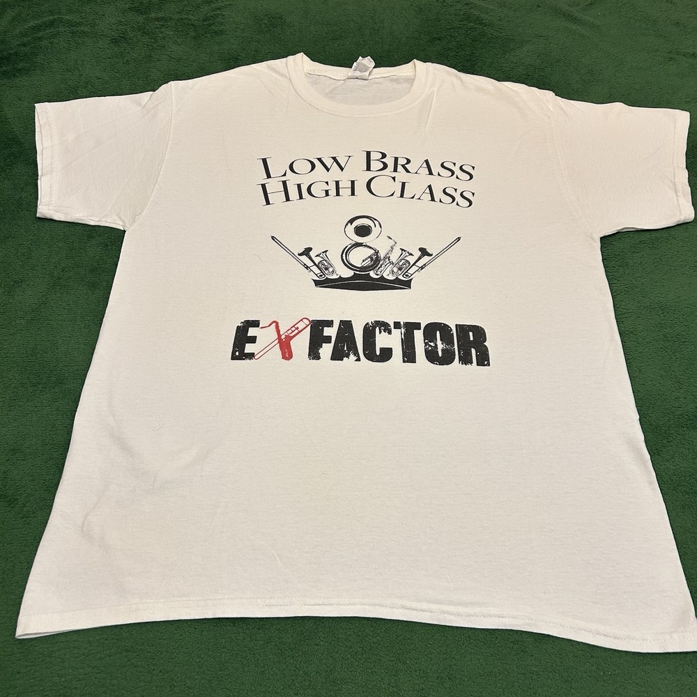 Vintage Low Brass High Class Band Orchestra T-Shirt Ex Factor Size Large L