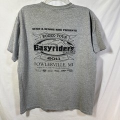 Distressed Easyriders Rodeo Tour 2011 Fowlerville Michigan Large T-Shirt Biker L