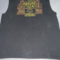 Harley Davidson 09′ Sleeveless Louisiana Work Sucks-Lets Ride Men’s XL Blk -5743