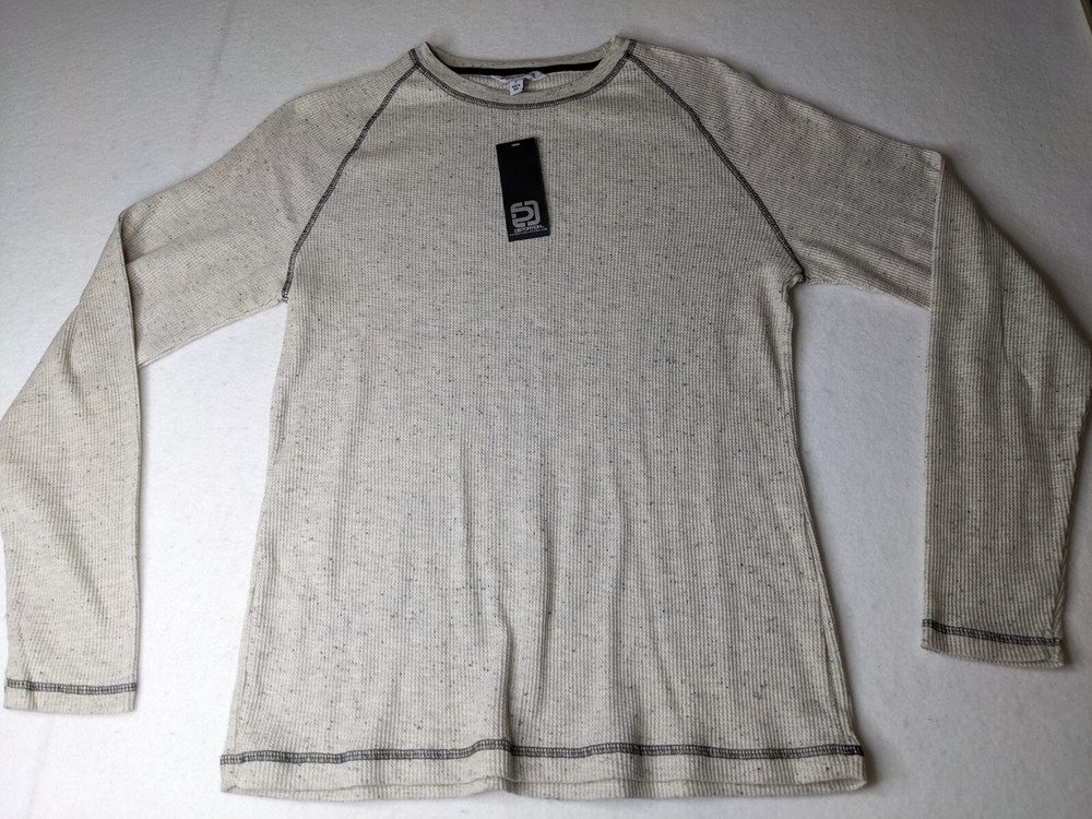 Distortion thermal Mens small long sleeve thermal shirt New with tags khaki/tan