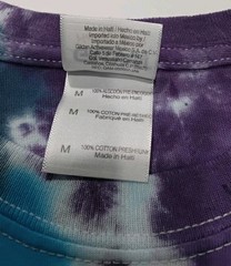 New Tie Dye Mens T-Shirt Purple Blue Adult Medium Multicolor Summer Swirl Spiral