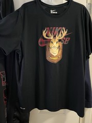 Nike SB T-Shirt Mens XXL Black Dri-Fit Jackalope Graphic Skateboarding Tee