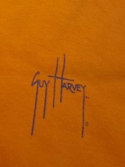 Guy Harvey T-Shirt Mens Ocean Sport Fishing Offshore Bluewater Medium Orange