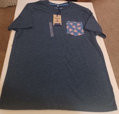 NEW Chubbies Men’s Large The Plant Pocket Navy Tee Shirt NWT