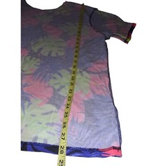 CSG Men’s Neon Hawaiian Tropical Leaf Short Sleeve Tee Shirt Size 2 XL
