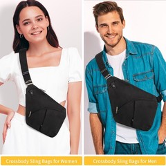OSOCE Anti Theft Crossbody Bags Sling Bag for Women Men Waterproof Wander Bag…