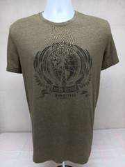Lucky Brand Mens Large Green American To The Core Dunagrees Short Sleeve T-Shirt