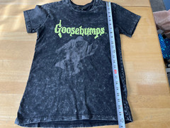 The Relaxed Tee x Goosebumps Logo Graphics Distressed Black Tshirt – Unisex XS