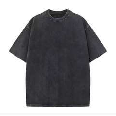 American Style Retro Heavyweight Solid Color Short Sleeved T-shirt Sizes S-XXL