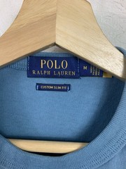 Polo Ralph Lauren Shirt Mens M Blue 67 Spellout Custom Slim Fit Football