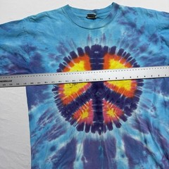 SunDog Tie Dye Peace Sign T-Shirt L Signed Cindy Sheehan Anti-War Made in USA