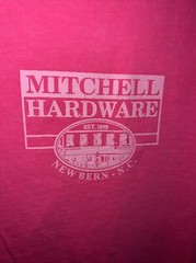New Bern NC S Tee Shirt Mitchell Hardware Comfort Colors neon pink